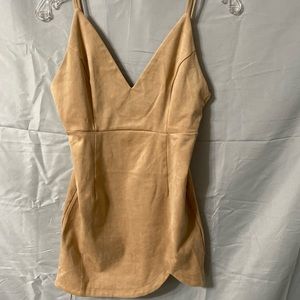 Tan mini dress